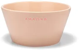 Vondels kom keramiek amazing 14x7cm beige  - afbeelding 1