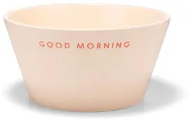 Vondels kom keramiek good morning 14x7cm camel  - afbeelding 1
