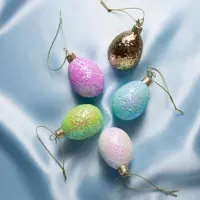 Vondels paashanger eieren 6cm multi 5 stuks - afbeelding 2