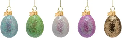 Vondels paashanger eieren 6cm multi 5 stuks - afbeelding 1