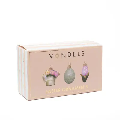 Vondels paashanger gieter, ei en tulp 6cm multi 3 stuks - afbeelding 3