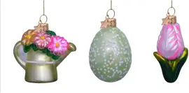 Vondels paashanger gieter, ei en tulp 6cm multi 3 stuks - afbeelding 1