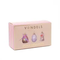 Vondels paashanger mandje, ei en konijn 6cm multi 3 stuks - afbeelding 2