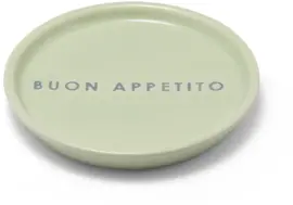 Vondels petit four bordje keramiek buon appetito 8.5x1cm light green  - afbeelding 1