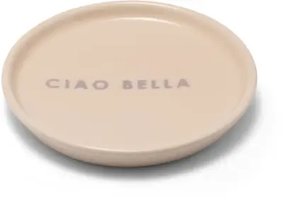 Vondels petit four bordje keramiek ciao bella 8.5x1cm ecru  - afbeelding 1