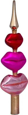 Vondels piek glas lippen 26cm multi - afbeelding 3
