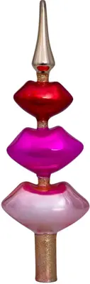 Vondels piek glas lippen 26cm multi - afbeelding 2