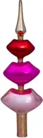 Vondels piek glas lippen 26cm multi - afbeelding 2