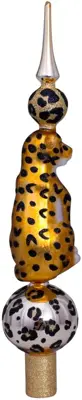 Vondels piek glas luipaard 31cm goud - afbeelding 3