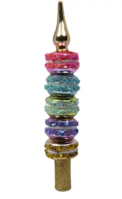Vondels piek glas macaron toren 26cm multi - afbeelding 3