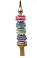 Vondels piek glas macaron toren 26cm multi - afbeelding 1