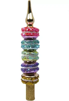 Vondels piek glas macaron toren 26cm multi - afbeelding 2