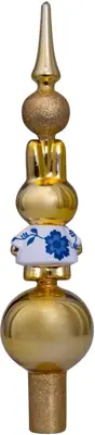 Vondels piek glas nijntje met delfts blauwe jurk 26cm goud - afbeelding 3