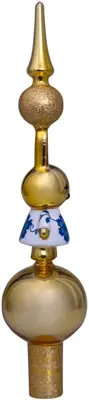 Vondels piek glas nijntje met delfts blauwe jurk 26cm goud - afbeelding 2