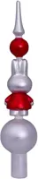 Vondels piek glas nijntje met rode kerstjurk 26cm wit - afbeelding 3