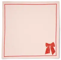 Vondels servet bow 45x45cm soft pink 2 stuks - afbeelding 8
