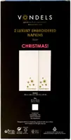 Vondels servet christmas 45x45cm ecru 2 stuks - afbeelding 2