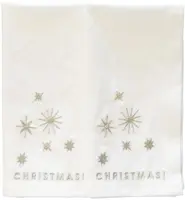Vondels servet christmas 45x45cm ecru 2 stuks - afbeelding 4