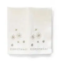 Vondels servet christmas 45x45cm ecru 2 stuks - afbeelding 3