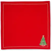Vondels servet christmas tree 45x45cm rood 2 stuks - afbeelding 8