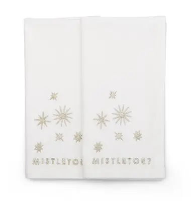 Vondels servet mistletoe 45x45cm ecru 2 stuks - afbeelding 3