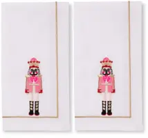 Vondels servet nutcracker 45x45cm wit 2 stuks - afbeelding 2