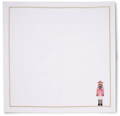 Vondels servet nutcracker 45x45cm wit 2 stuks - afbeelding 4