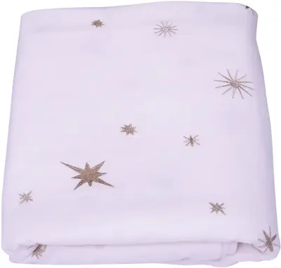 Vondels tafelkleed stars all over 240x140cm ecru - afbeelding 2