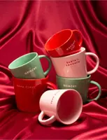 Vondels theekop keramiek mama claus 10x11cm red  - afbeelding 2