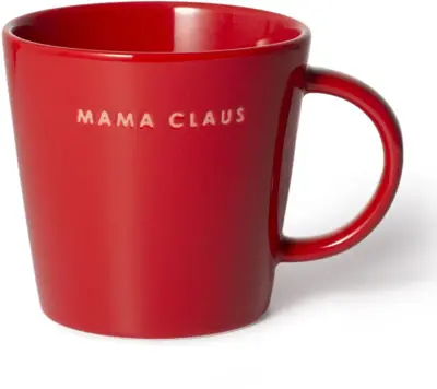 Vondels theekop keramiek mama claus 10x11cm red  - afbeelding 1