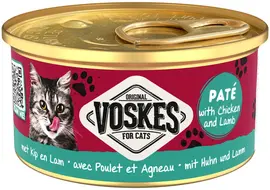 Voskes kattenpaté kip & lam 85g kopen?