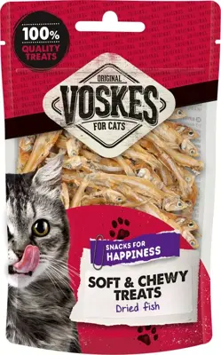 Voskes kattensnack Gedroogde vis 60g