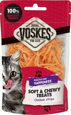 Voskes kattensnack Kipfilet reepjes 60g