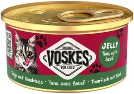 Voskes kattenvoer in gelei tonijn & rundvlees 85g kopen?