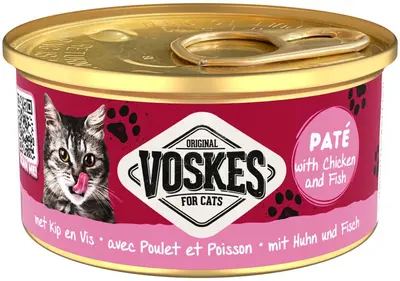 Voskes Kattenvoer Nat Paté Kip & Vis 85 g