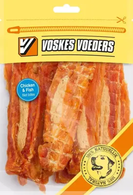 Voskes kip met vis filet bites 400g