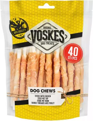 Voskes rawhide & kip twist 400g