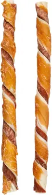 Voskes stick runderhuid, rund & kip 25cm 2st