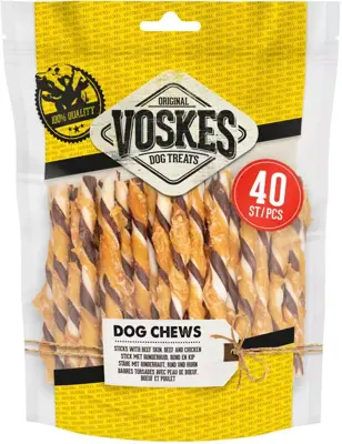 Voskes stick runderhuid, rund & kip 400g