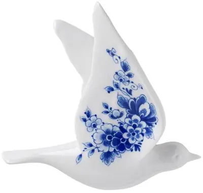 Wandvogel 1      delfts blauw   15 cm