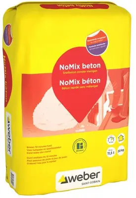 Weber Beamix NoMix Beton snelbeton zonder Mengen – 20 kg - afbeelding 1