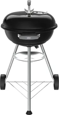 Weber Compact Kettle Zwart d47cm, 87.9cm H x 53.1cm B x 54.1cm D - afbeelding 3