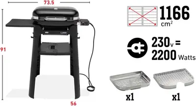 Weber Lumin Compact elektrische barbecue met onderstel - afbeelding 5