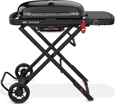 Weber Traveler-gasbarbecue Stealth-editie - afbeelding 1