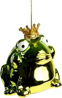 Werner Voss glazen kerst ornament kikker prins 10.5cm groen kopen?