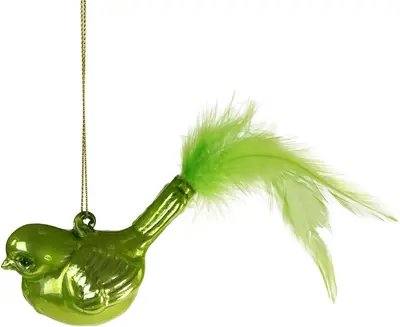 Werner Voss glazen kerst ornament vogel 8cm groen 
