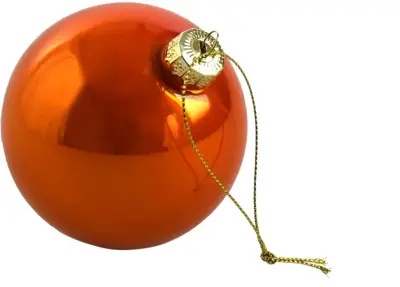 Werner Voss glazen kerstbal pearly 8cm oranje