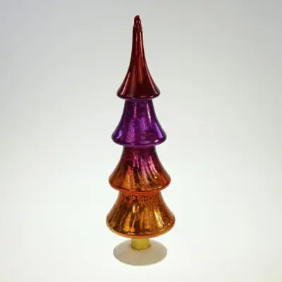Werner Voss kerstfiguur glas kerstboom 10x10x35cm multi