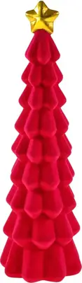 Werner Voss kerstfiguur keramiek kerstboom met ster 9x9x29cm roze