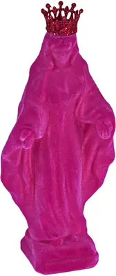 Werner Voss kerstfiguur kunststof madonna 13.5x9x32cm magenta